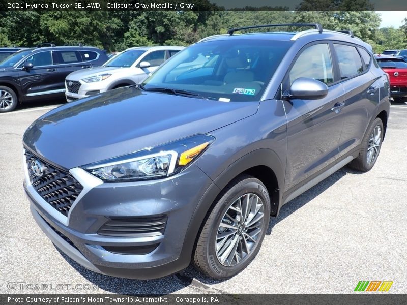 Coliseum Gray Metallic / Gray 2021 Hyundai Tucson SEL AWD