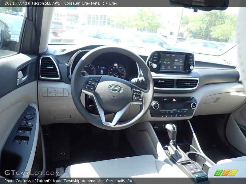 Coliseum Gray Metallic / Gray 2021 Hyundai Tucson SEL AWD