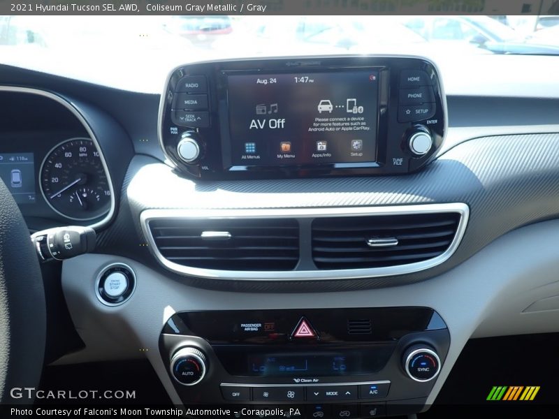 Coliseum Gray Metallic / Gray 2021 Hyundai Tucson SEL AWD