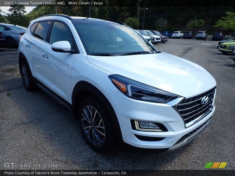 White Cream / Beige 2021 Hyundai Tucson Limited AWD
