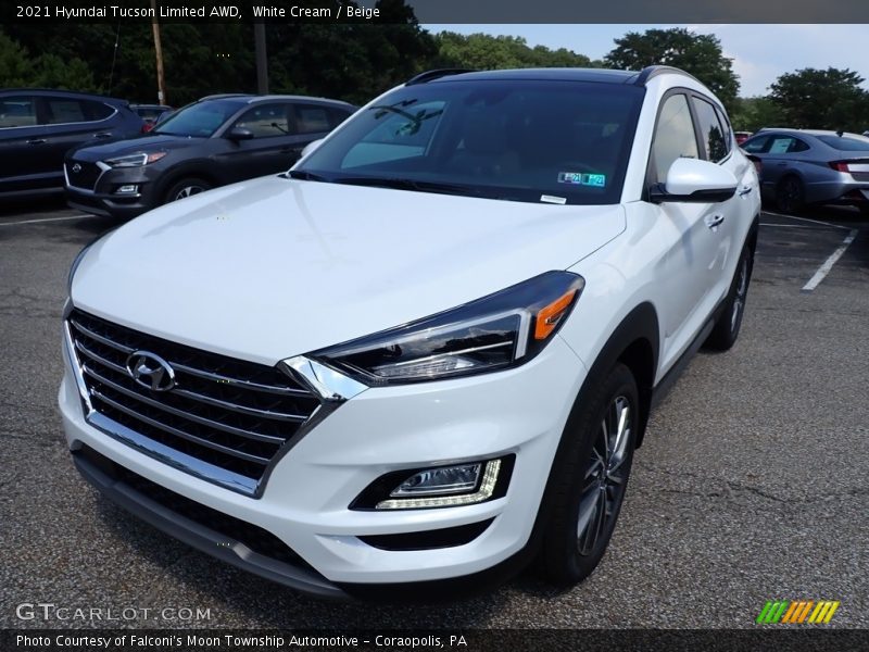 White Cream / Beige 2021 Hyundai Tucson Limited AWD