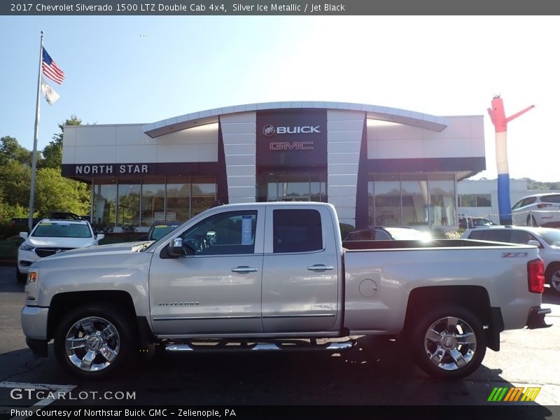 Silver Ice Metallic / Jet Black 2017 Chevrolet Silverado 1500 LTZ Double Cab 4x4