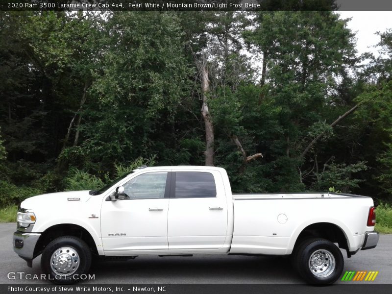 Pearl White / Mountain Brown/Light Frost Beige 2020 Ram 3500 Laramie Crew Cab 4x4
