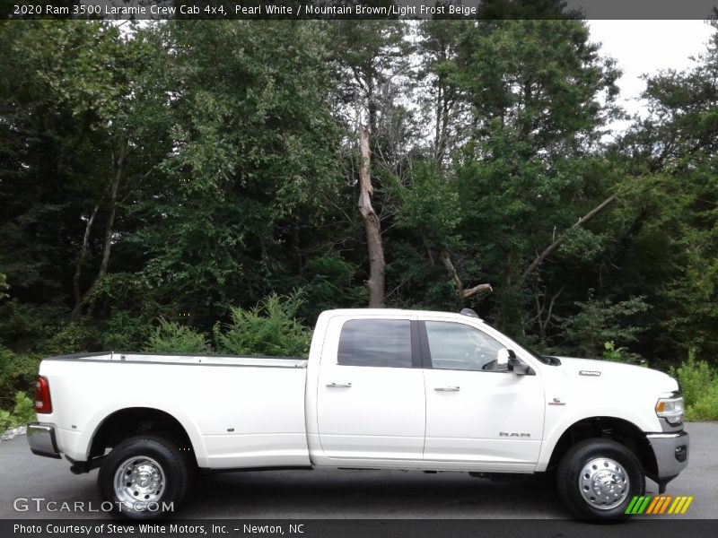 Pearl White / Mountain Brown/Light Frost Beige 2020 Ram 3500 Laramie Crew Cab 4x4