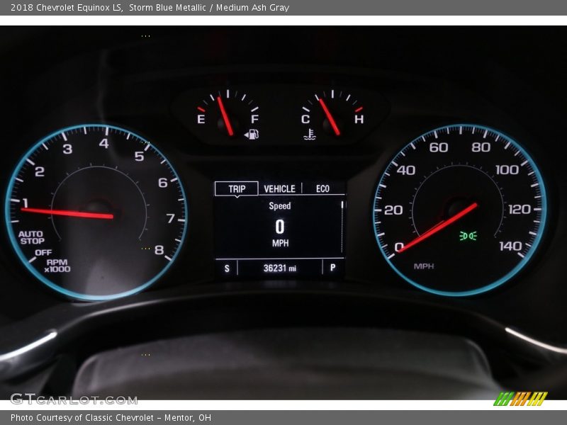Storm Blue Metallic / Medium Ash Gray 2018 Chevrolet Equinox LS