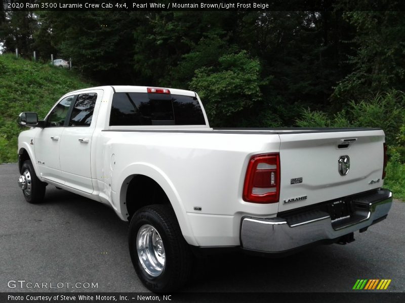 Pearl White / Mountain Brown/Light Frost Beige 2020 Ram 3500 Laramie Crew Cab 4x4