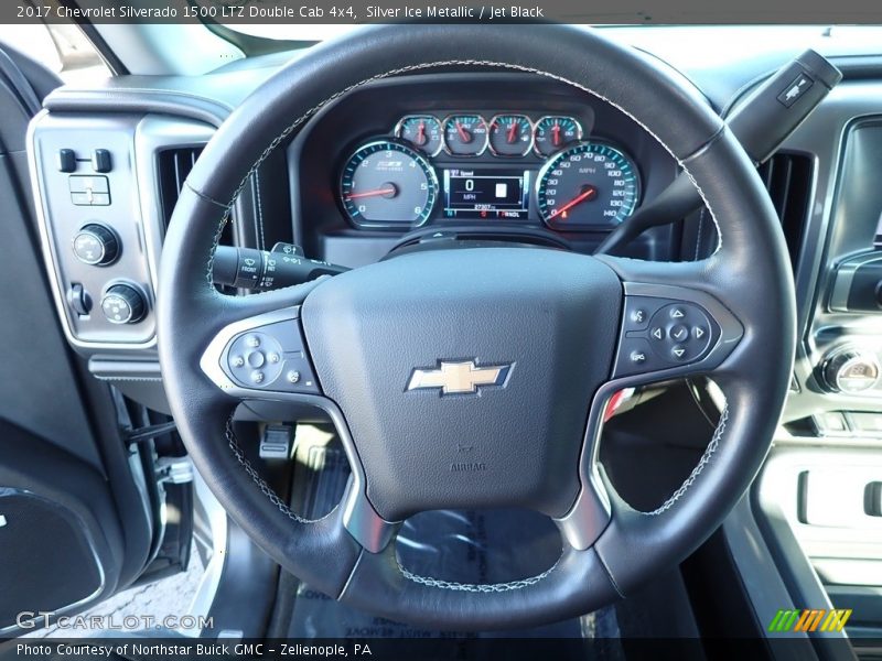 Silver Ice Metallic / Jet Black 2017 Chevrolet Silverado 1500 LTZ Double Cab 4x4