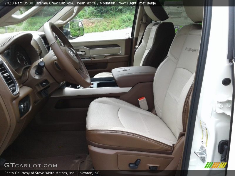 Pearl White / Mountain Brown/Light Frost Beige 2020 Ram 3500 Laramie Crew Cab 4x4