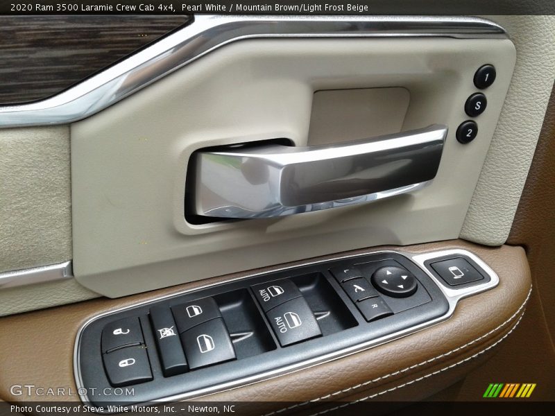 Pearl White / Mountain Brown/Light Frost Beige 2020 Ram 3500 Laramie Crew Cab 4x4