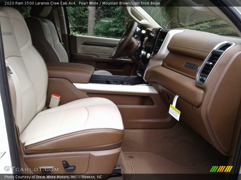 Pearl White / Mountain Brown/Light Frost Beige 2020 Ram 3500 Laramie Crew Cab 4x4