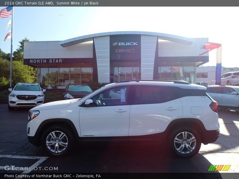 Summit White / Jet Black 2019 GMC Terrain SLE AWD