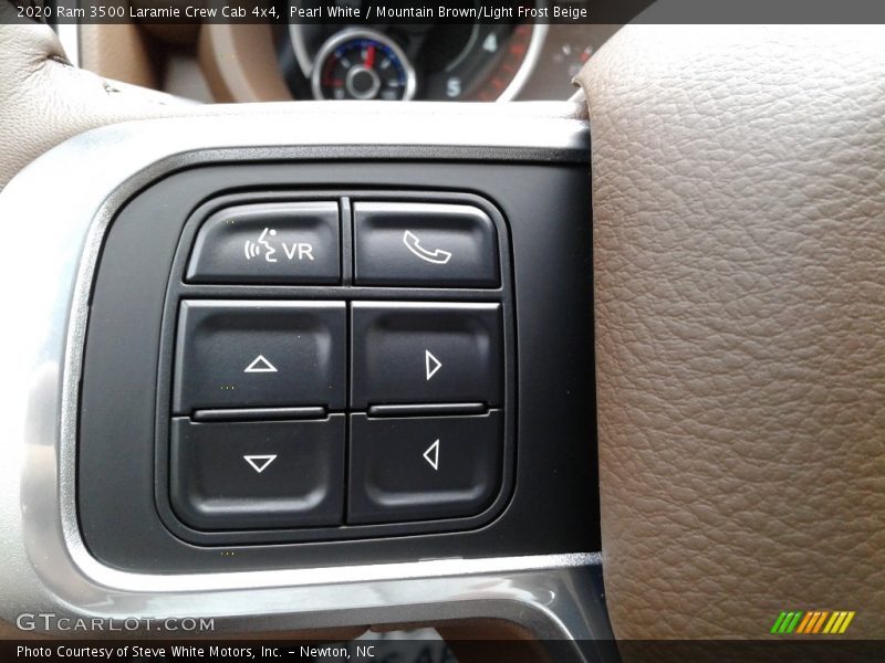 Pearl White / Mountain Brown/Light Frost Beige 2020 Ram 3500 Laramie Crew Cab 4x4