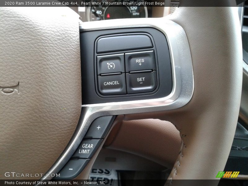 Pearl White / Mountain Brown/Light Frost Beige 2020 Ram 3500 Laramie Crew Cab 4x4