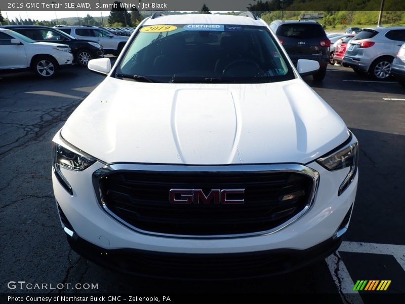 Summit White / Jet Black 2019 GMC Terrain SLE AWD