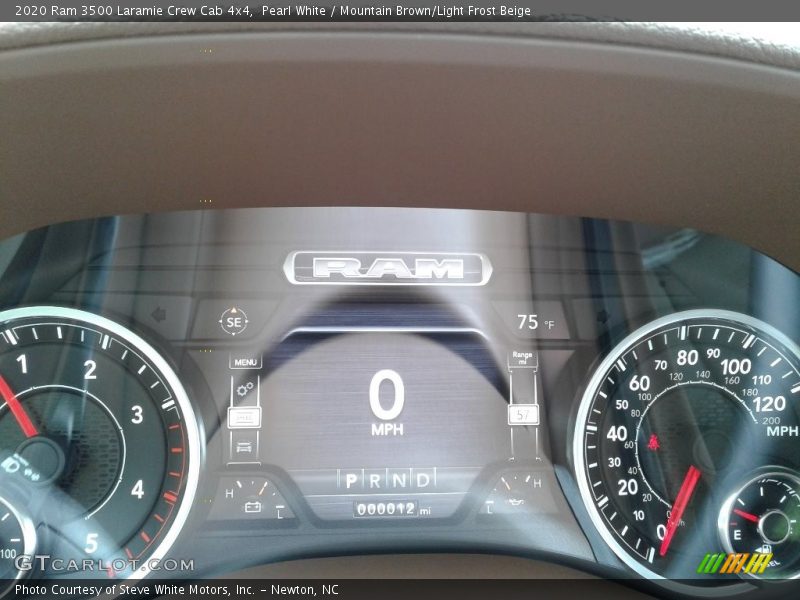 Pearl White / Mountain Brown/Light Frost Beige 2020 Ram 3500 Laramie Crew Cab 4x4