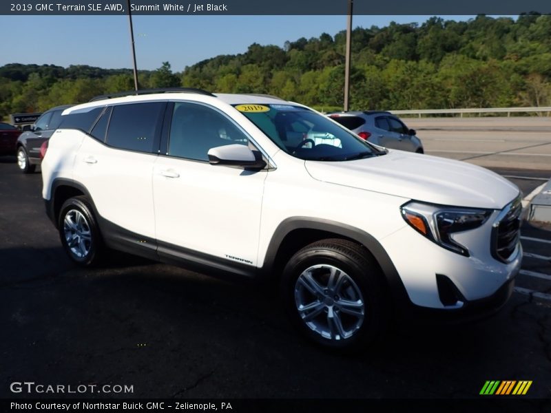 Summit White / Jet Black 2019 GMC Terrain SLE AWD