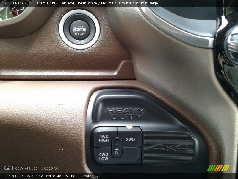 Pearl White / Mountain Brown/Light Frost Beige 2020 Ram 3500 Laramie Crew Cab 4x4