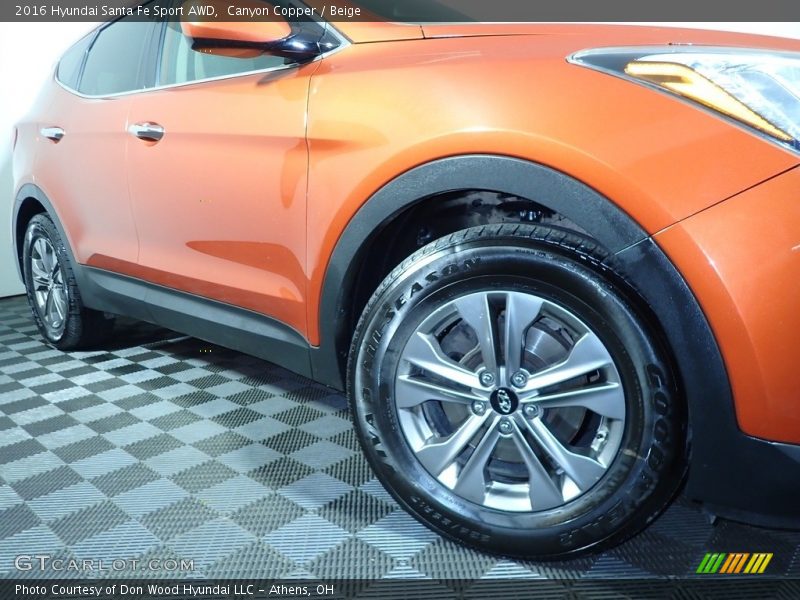 Canyon Copper / Beige 2016 Hyundai Santa Fe Sport AWD