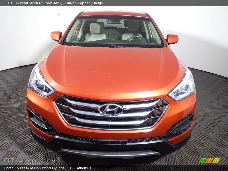 Canyon Copper / Beige 2016 Hyundai Santa Fe Sport AWD
