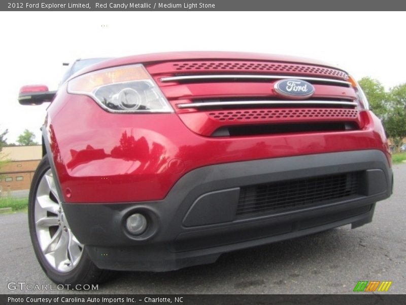 Red Candy Metallic / Medium Light Stone 2012 Ford Explorer Limited