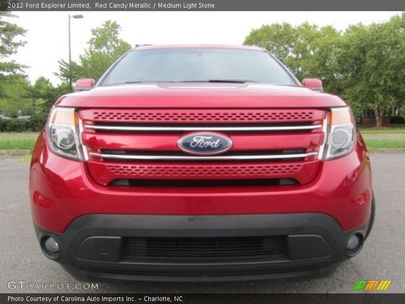 Red Candy Metallic / Medium Light Stone 2012 Ford Explorer Limited