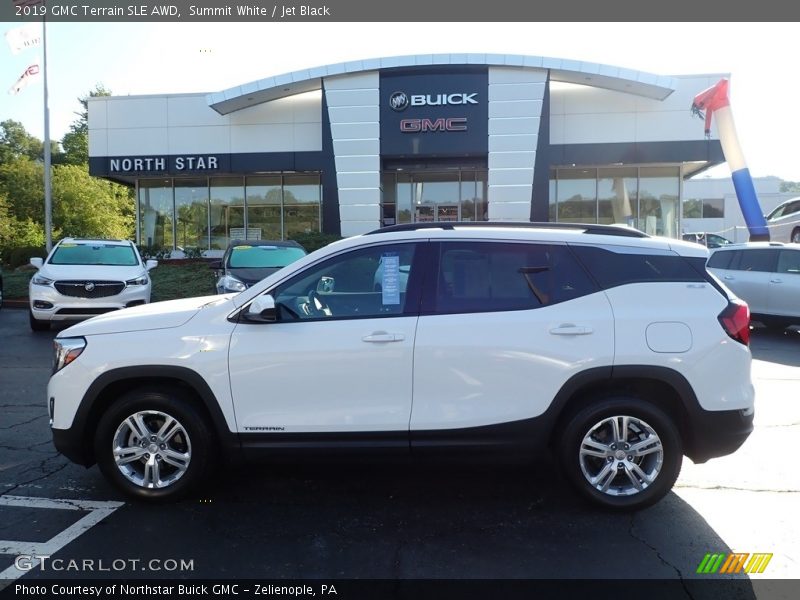 Summit White / Jet Black 2019 GMC Terrain SLE AWD