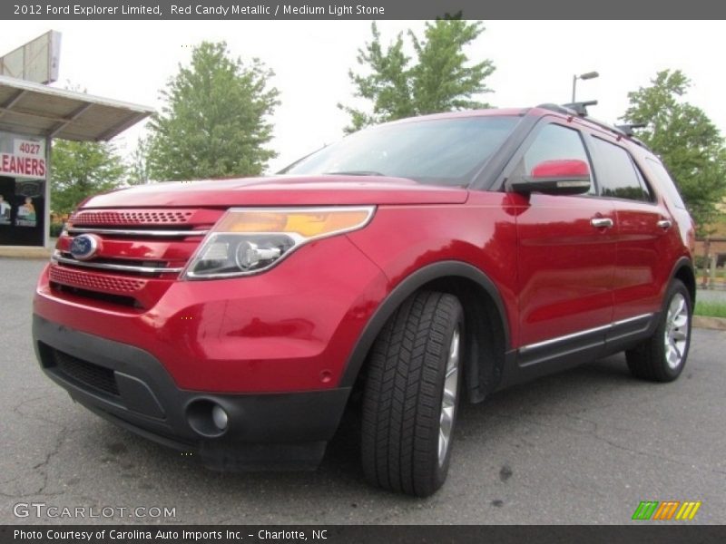 Red Candy Metallic / Medium Light Stone 2012 Ford Explorer Limited