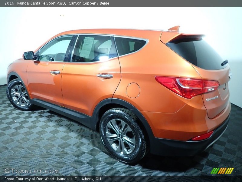 Canyon Copper / Beige 2016 Hyundai Santa Fe Sport AWD