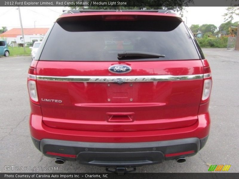 Red Candy Metallic / Medium Light Stone 2012 Ford Explorer Limited