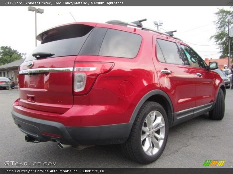 Red Candy Metallic / Medium Light Stone 2012 Ford Explorer Limited