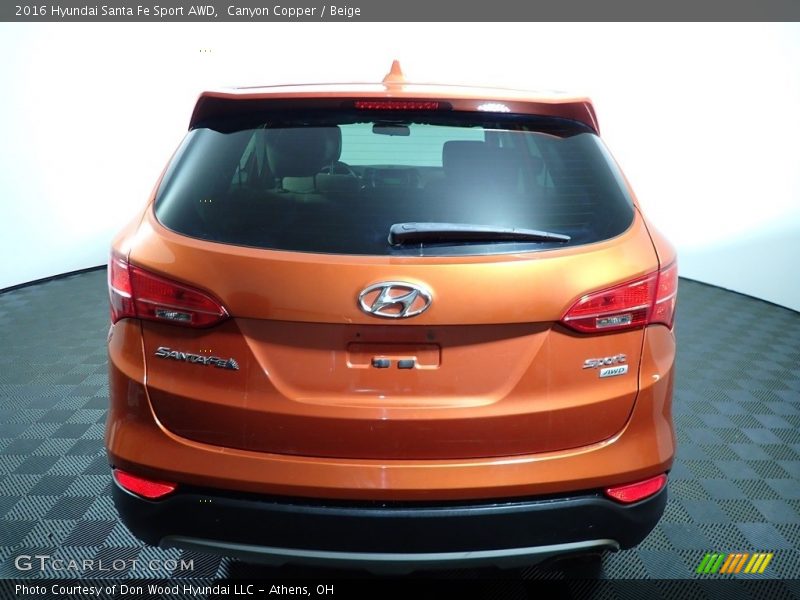 Canyon Copper / Beige 2016 Hyundai Santa Fe Sport AWD