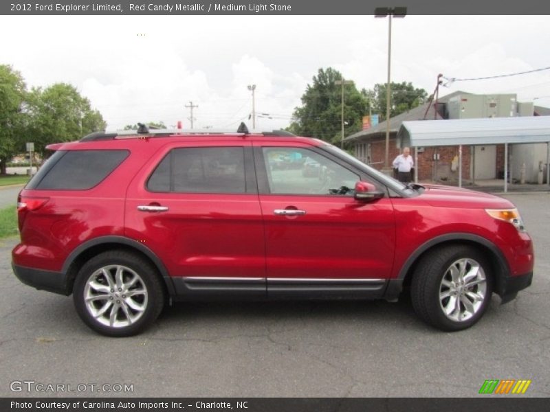 Red Candy Metallic / Medium Light Stone 2012 Ford Explorer Limited