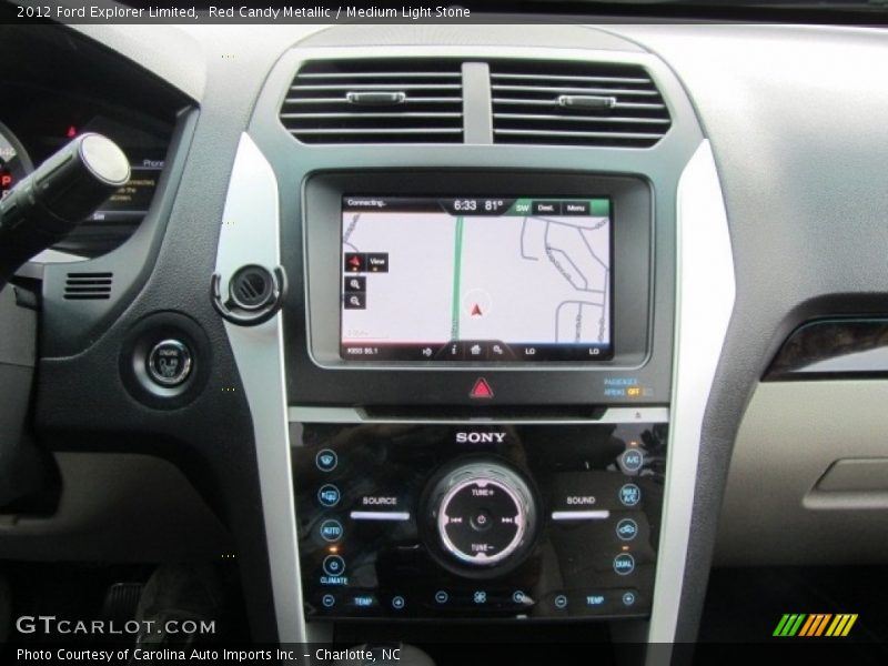 Red Candy Metallic / Medium Light Stone 2012 Ford Explorer Limited