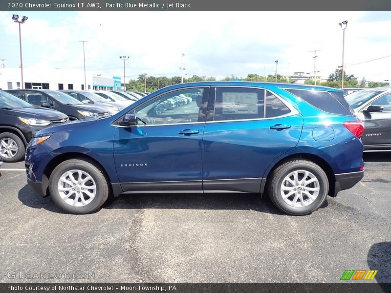 Pacific Blue Metallic / Jet Black 2020 Chevrolet Equinox LT AWD