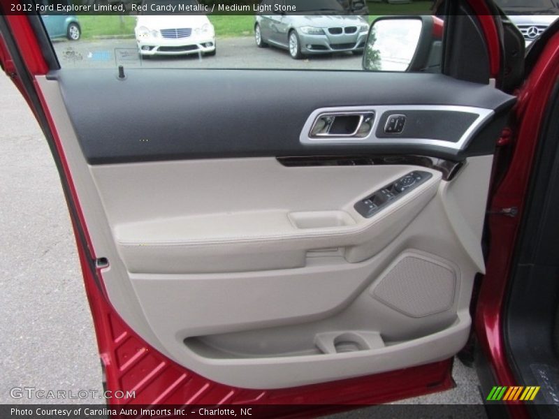 Red Candy Metallic / Medium Light Stone 2012 Ford Explorer Limited