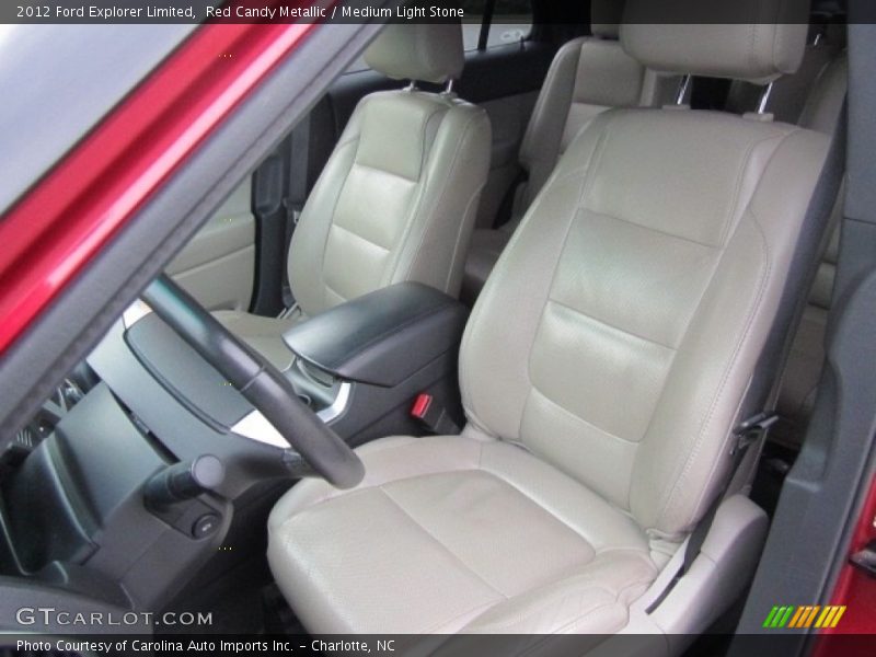 Red Candy Metallic / Medium Light Stone 2012 Ford Explorer Limited