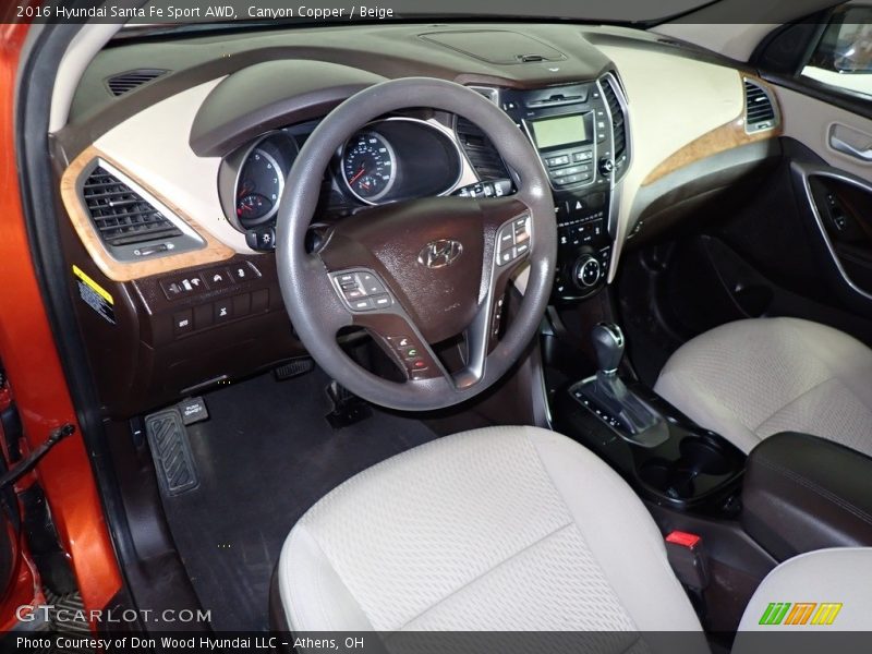 2016 Santa Fe Sport AWD Beige Interior