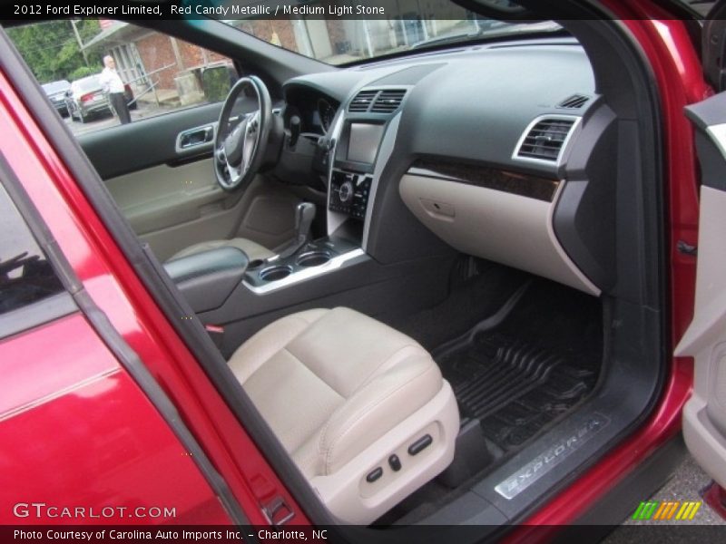 Red Candy Metallic / Medium Light Stone 2012 Ford Explorer Limited