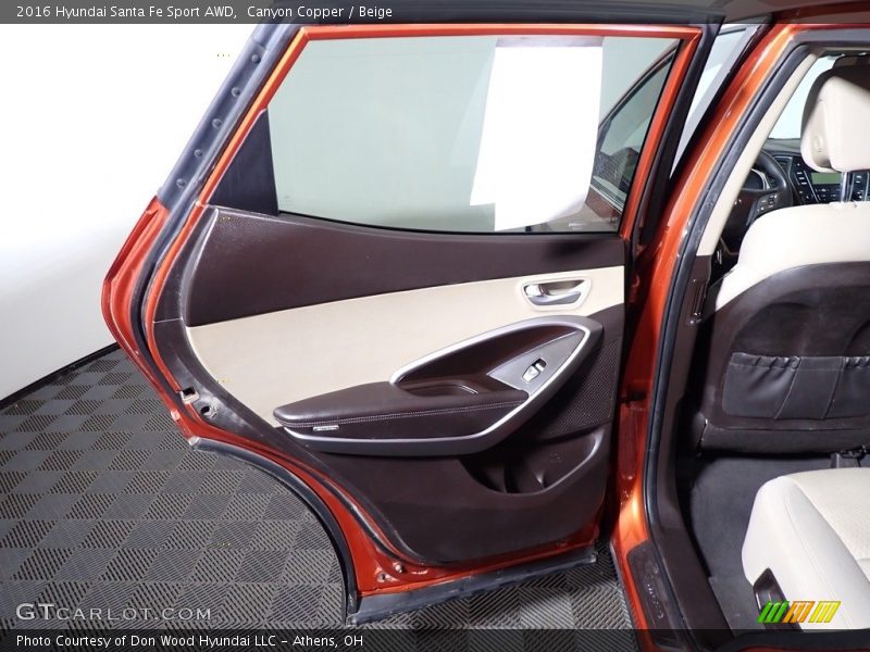 Canyon Copper / Beige 2016 Hyundai Santa Fe Sport AWD