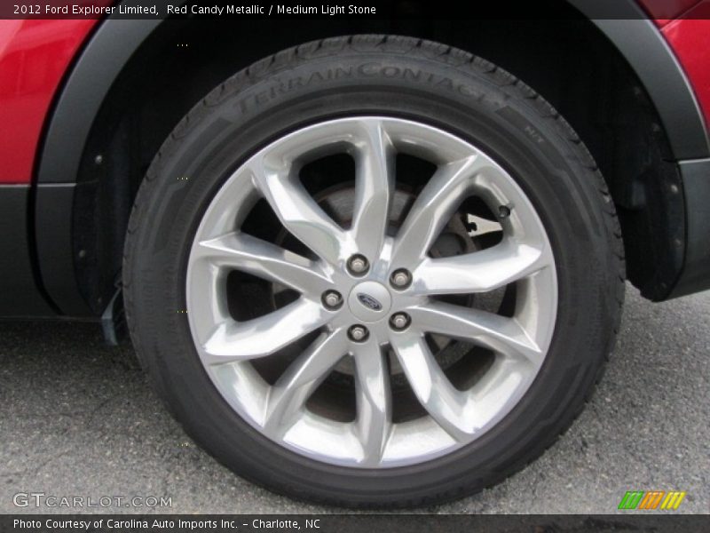 Red Candy Metallic / Medium Light Stone 2012 Ford Explorer Limited