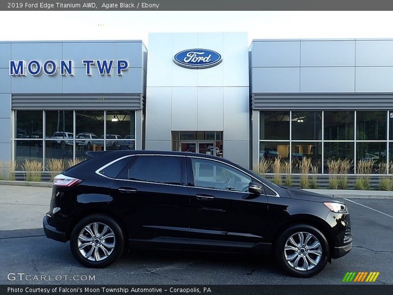 Agate Black / Ebony 2019 Ford Edge Titanium AWD