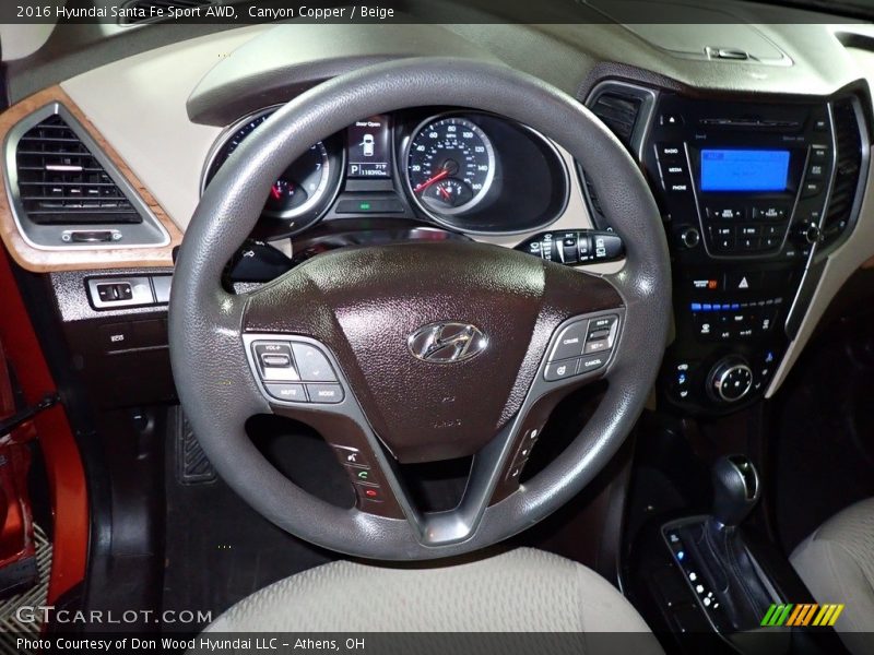 Canyon Copper / Beige 2016 Hyundai Santa Fe Sport AWD