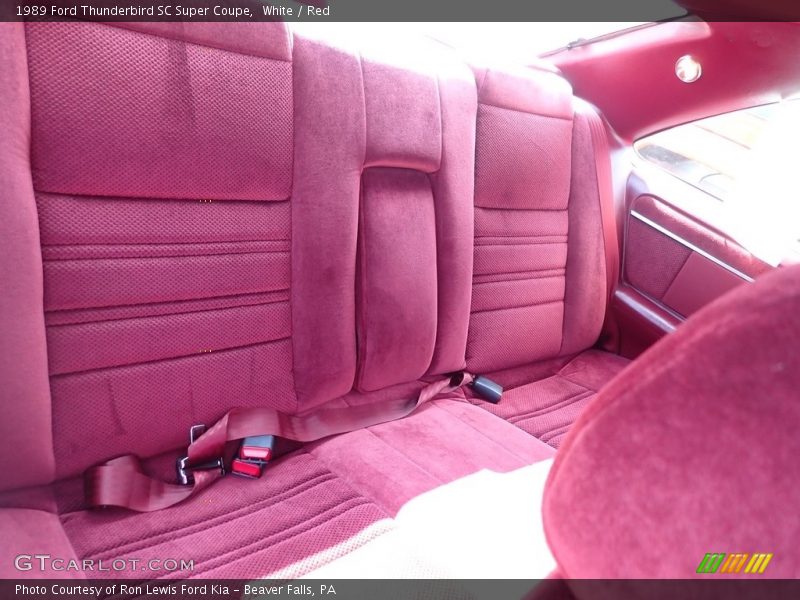 White / Red 1989 Ford Thunderbird SC Super Coupe