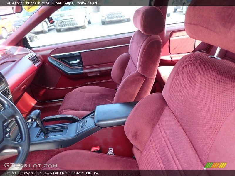 White / Red 1989 Ford Thunderbird SC Super Coupe