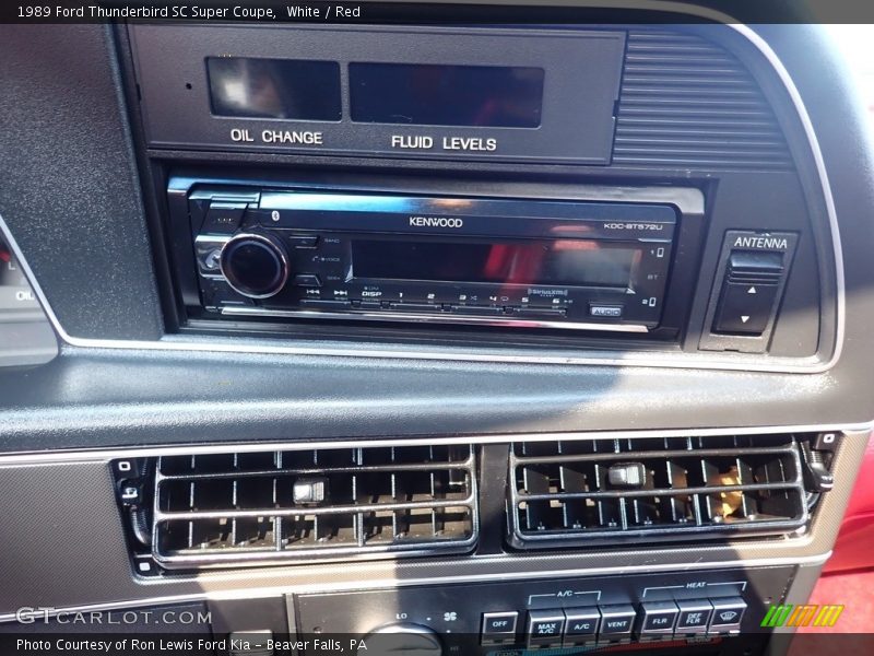 White / Red 1989 Ford Thunderbird SC Super Coupe