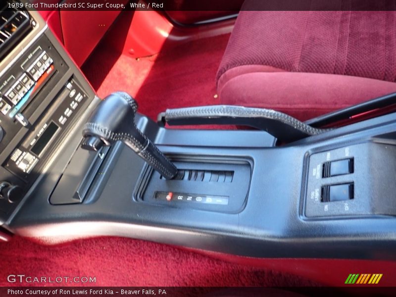 White / Red 1989 Ford Thunderbird SC Super Coupe