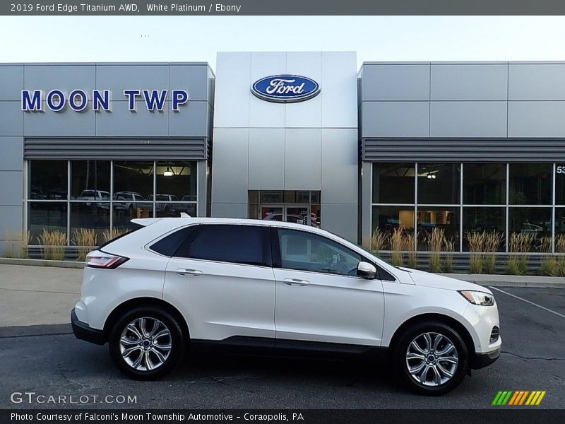 White Platinum / Ebony 2019 Ford Edge Titanium AWD