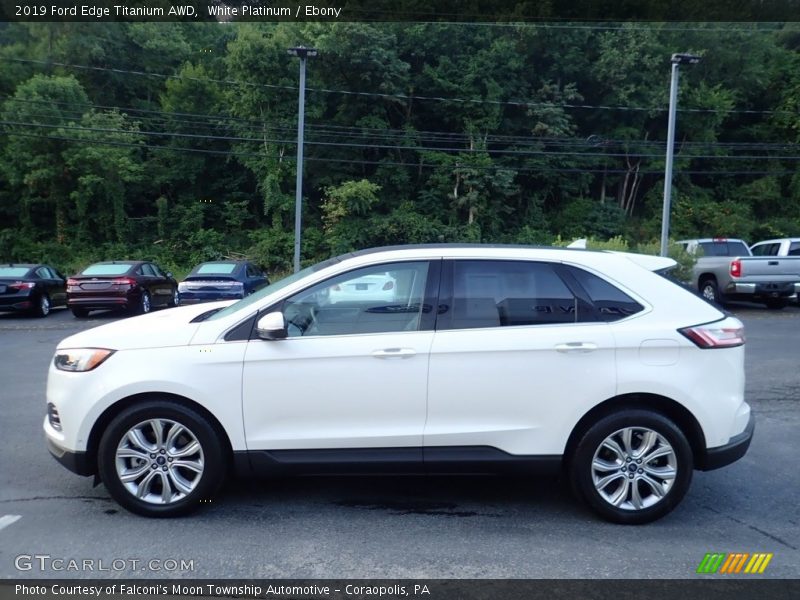 White Platinum / Ebony 2019 Ford Edge Titanium AWD