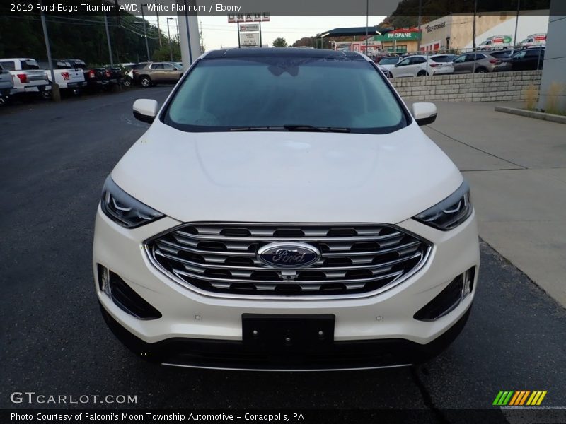 White Platinum / Ebony 2019 Ford Edge Titanium AWD