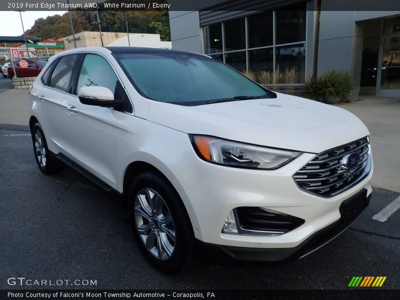 White Platinum / Ebony 2019 Ford Edge Titanium AWD